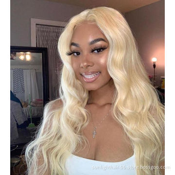 Sunlight hair wholesale priceTransparent Lace Wigs 13x6 Blonde Lace Front Human Hair Wigs Pre Plucked With Baby Hair 8 to 26inch